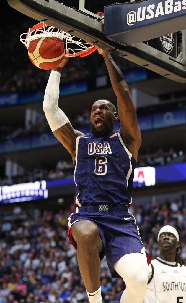 LeBron James scored 25 points for Team USA on Saturday. 