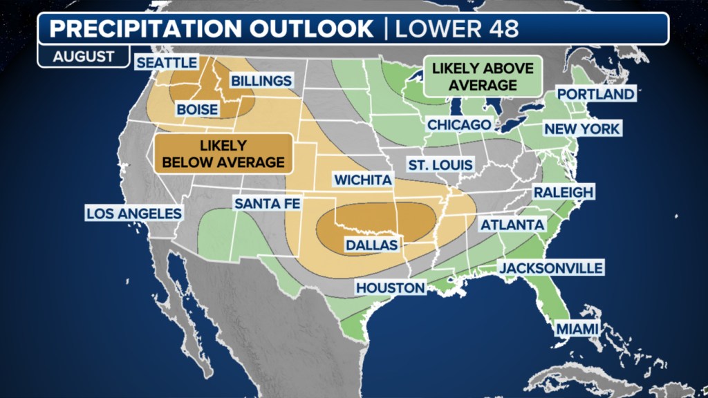 Precipitation outlook map