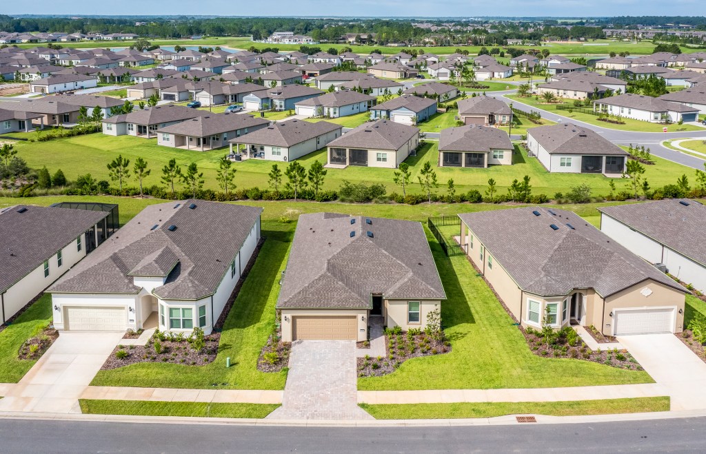 New homes in the retirement community of On Top of the World in Ocala, Florida