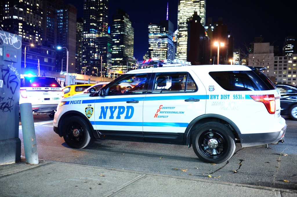 A general view of an NYPD police car in New York.