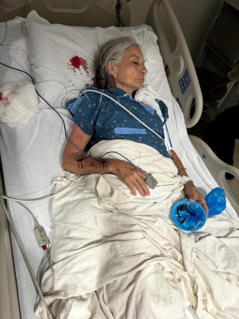 Lois Morrow in the hospital