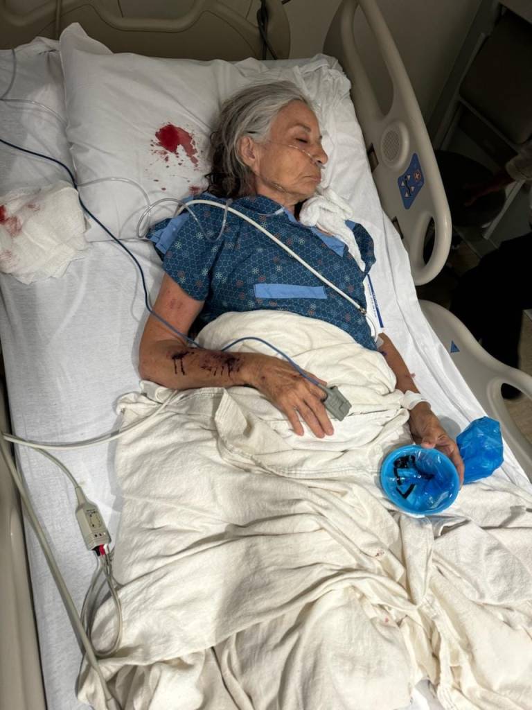 Lois Morrow in the hospital