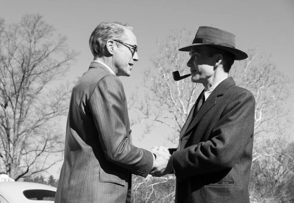 Robert Downey Jr. and Cillian Murphy in Oppenheimer.