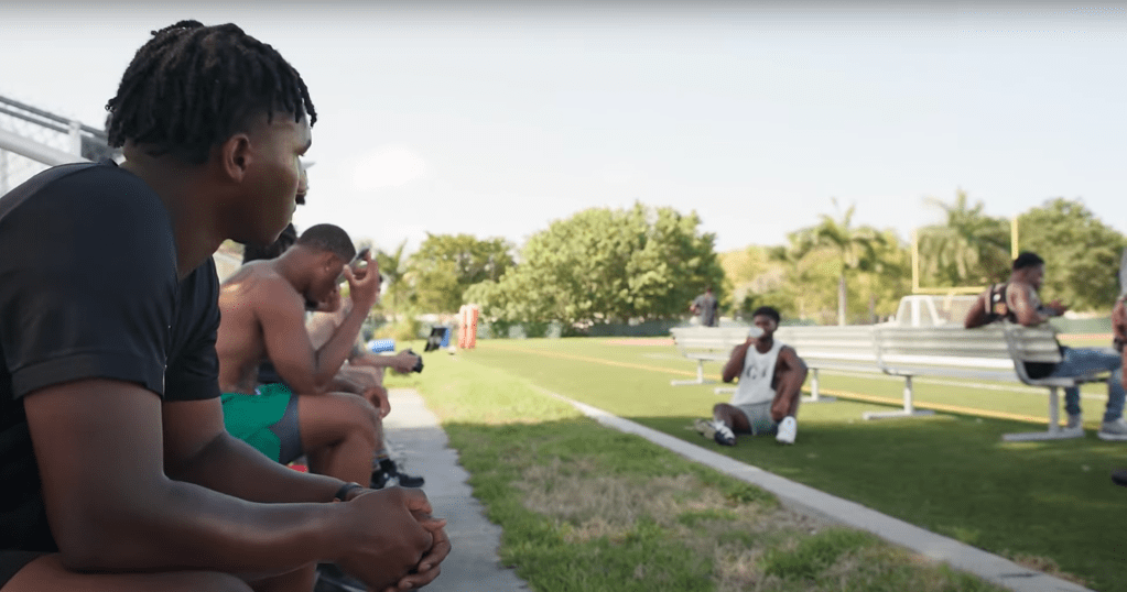 Miami quarterback Cam Ward called out Shedeur Sanders.