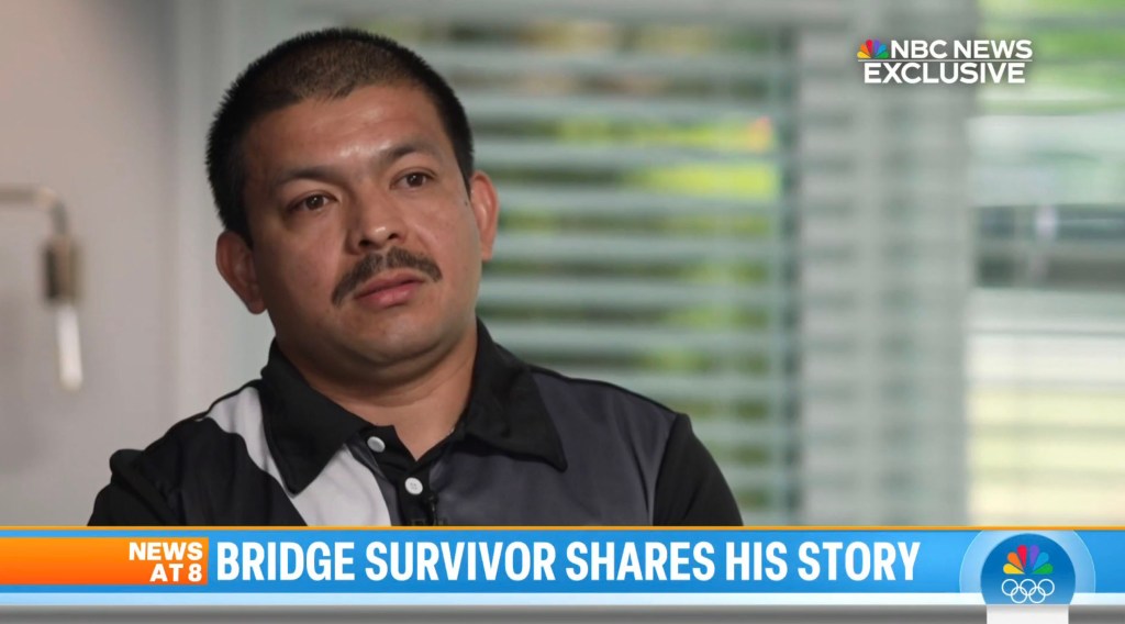 Bridge collapse survivor Julio Cervantes Suarez. 