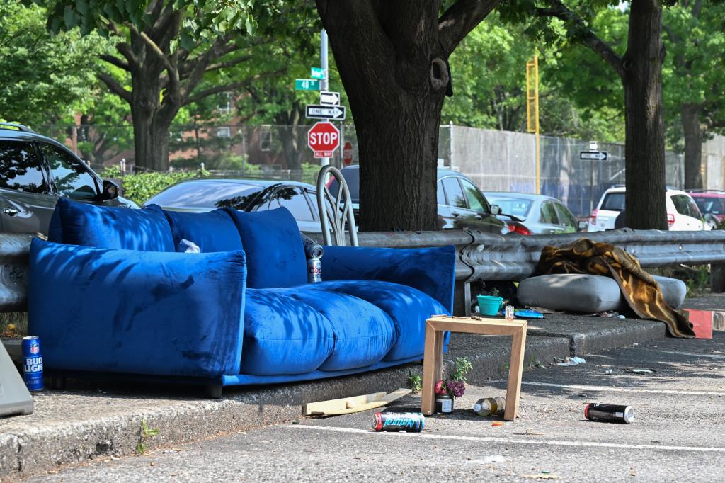 A collection of garbage at the site. 