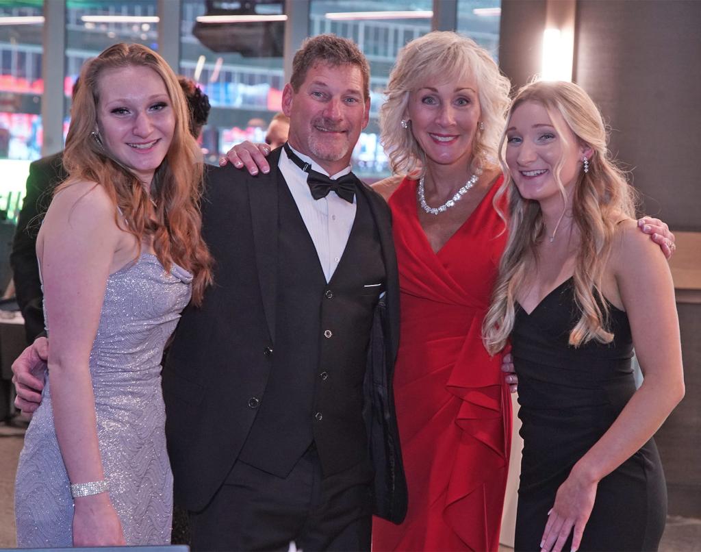 Taunton Mayor Shaunna O'Connell with her husband Ted and their daughters Riley, left, and Ashton, right.