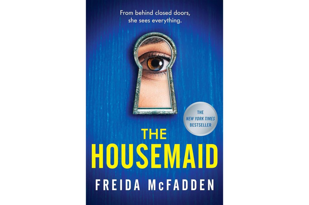 Book cover featuring a keyhole for 'The Housemaid'