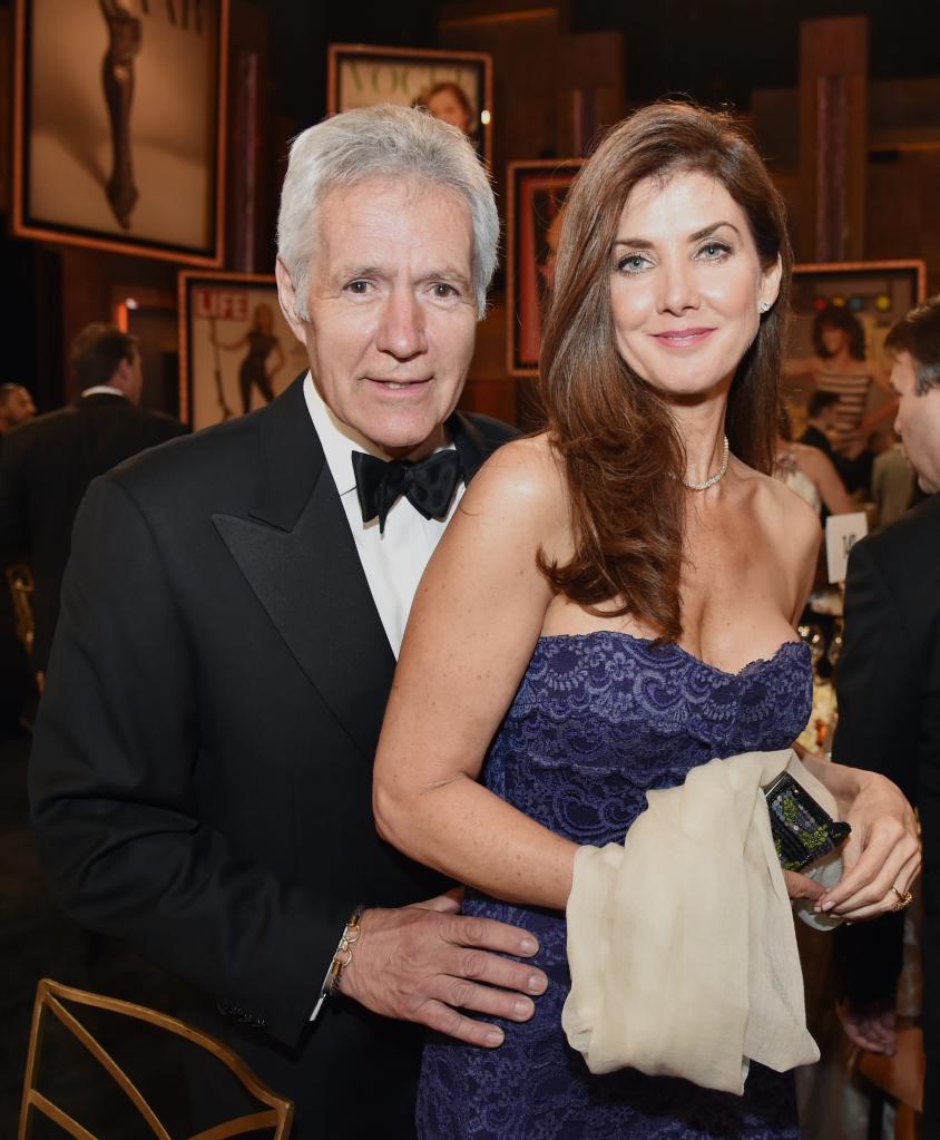 Alex Trebek (L) and his wife Jean at the 2014 AFI Life Achievement Awards.