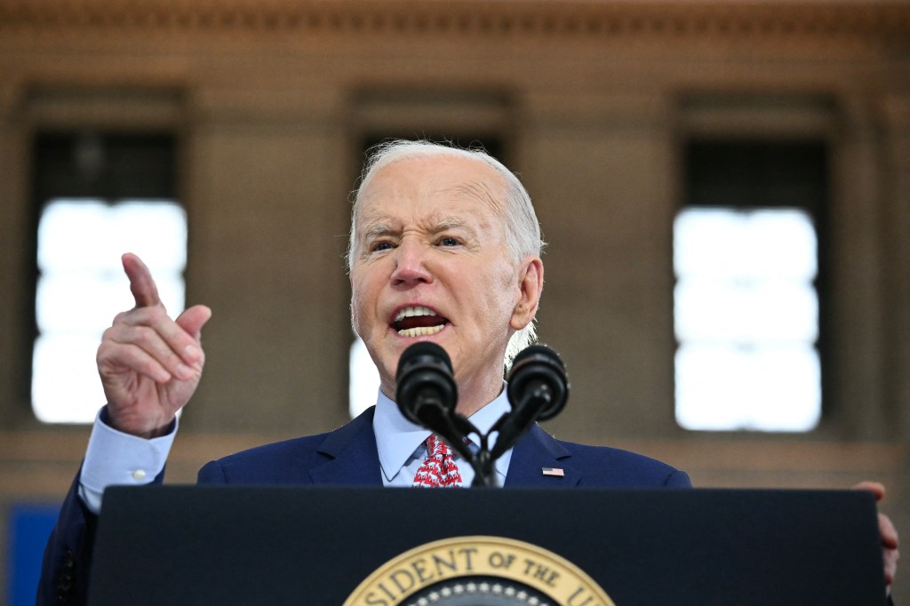 President Joe Biden speaks during a campaign rally in Philadelphia, Pennsylvania, on May 29, 2024