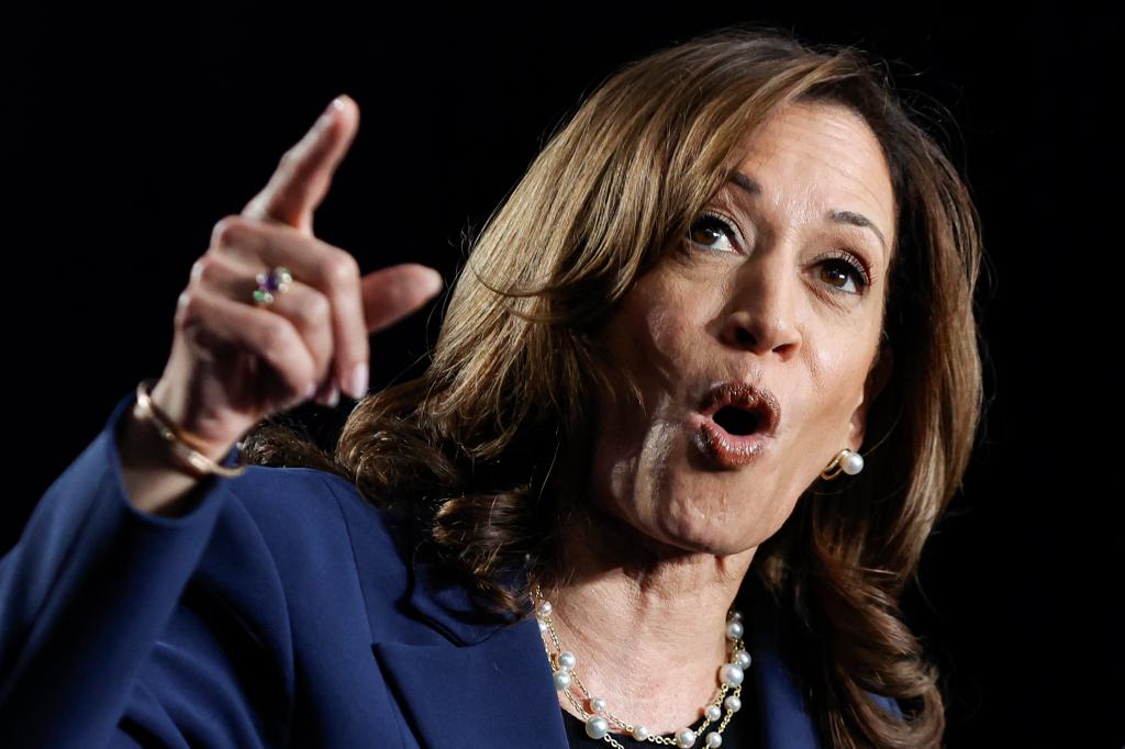 US Vice President and Democratic Presidential candidate Kamala Harris speaks at West Allis Central High School during her first campaign rally in Milwaukee, Wisconsin, on July 23, 2024. 