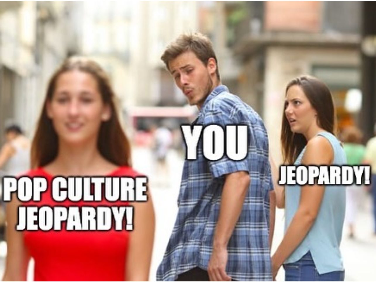 The "Jeopardy!" Instagram page posted the above photo with the caption, ""Finally, a show that’ll match your freak. Take the #PopCultureJeopardy! Anytime Test at the link in bio,” the caption reads."