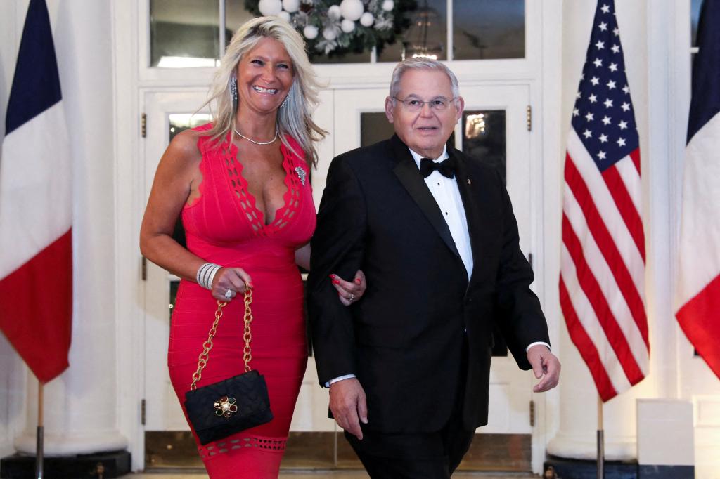 Nadine Arslanian and Robert Menendez at the White House.