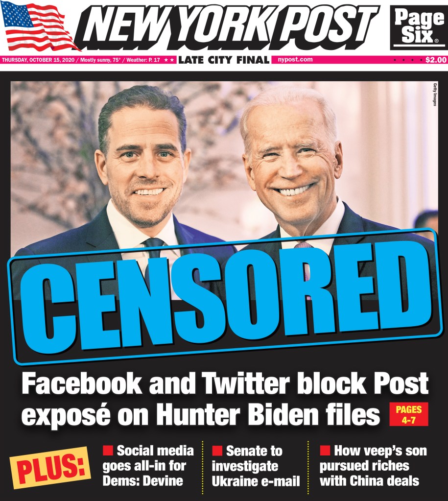 The GARM initiative claimed The Post's reporting on Hunter Biden's laptop was disinformation.