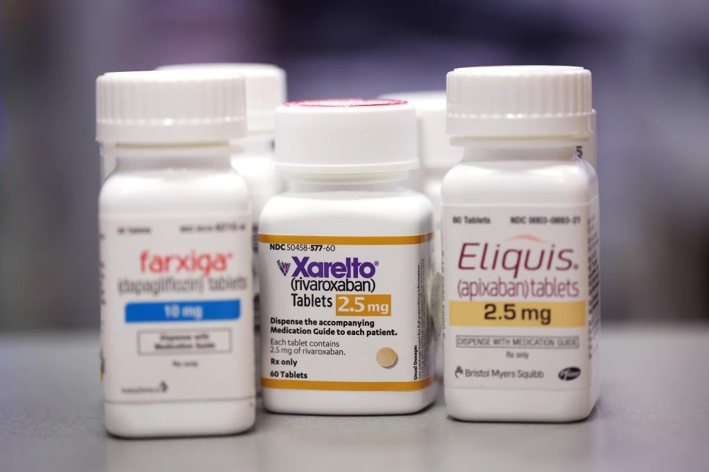 The drugs include the blood thinners Xarelto and Eliquis and diabetes drugs Jardiance and Januvia. Medicare spent $50 billion covering the drugs last year.