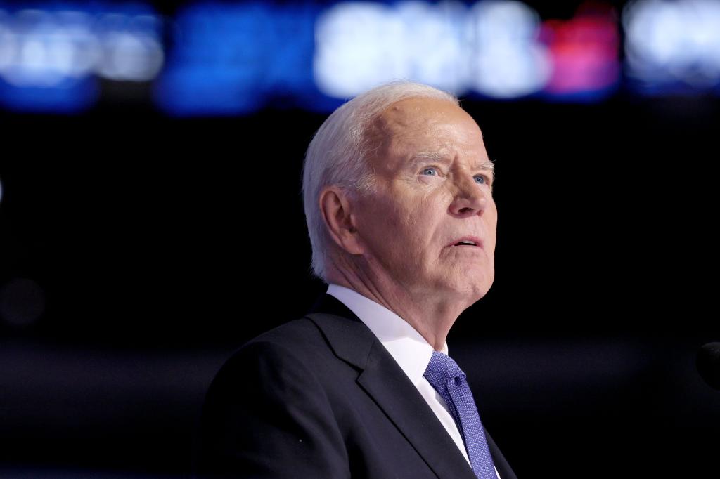 President Joe Biden speaks during the 2024 Democratic National Convention at United Center in Chicago on Monday, August 19, 2024 in Chicago, IL. 