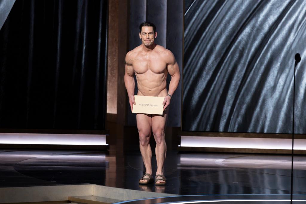 A naked John Cena at the 96th Academy Awards