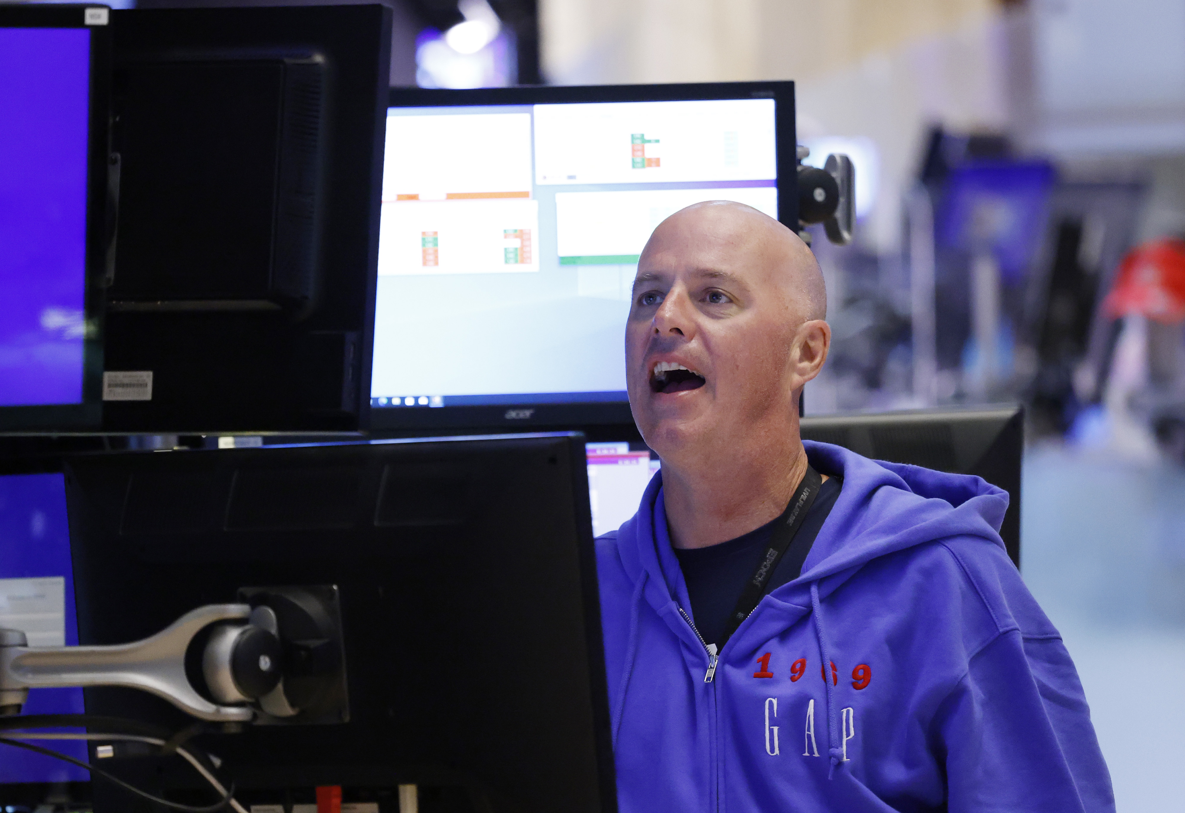 New York Stock Exchange trader