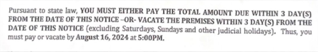 Pacifica Senior Living, the San Diago-based parent company of Pacific Grove Senior Living, served the 96-year-old with the eviction notice on Aug. 16, saying she had three days to send them $110K or face eviction.