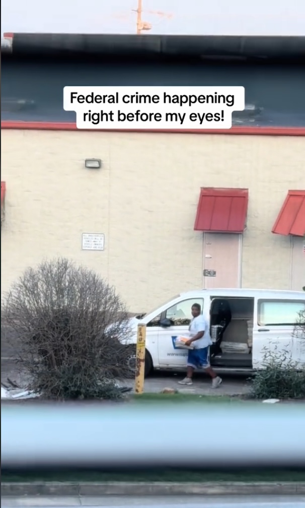 A brazen US Postal Service worker in Tennessee was caught red-handed hurling multiple boxes of what appeared to be mail into a dumpster in a viral video posted to social media. 