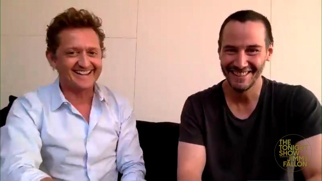 Alex Winter and Keanu Reeves on "The Tonight Show" with Jimmy Fallon in 2020.