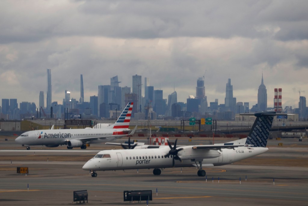 Planes at Newark Airport. 