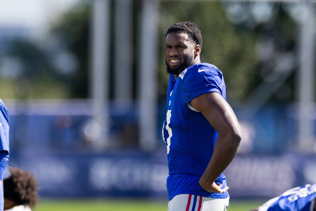 Brian Burns, pictured on Aug. 13, logged 82.2 percent of the Panthers' defensive snaps last season.