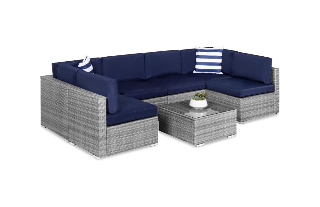 Best Choice Products 7-Piece Modular Outdoor Sectional Wicker Patio Conversation Set