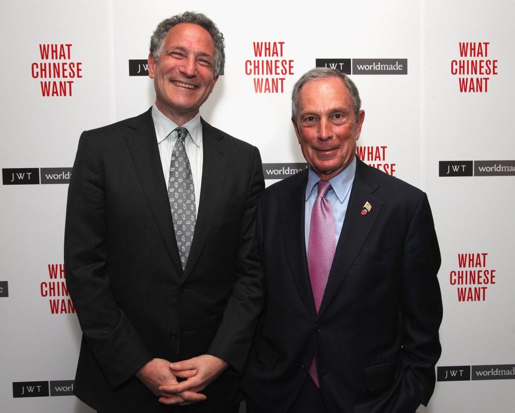 Dan Doctoroff (left) and Michae Bloomberg standing together. 