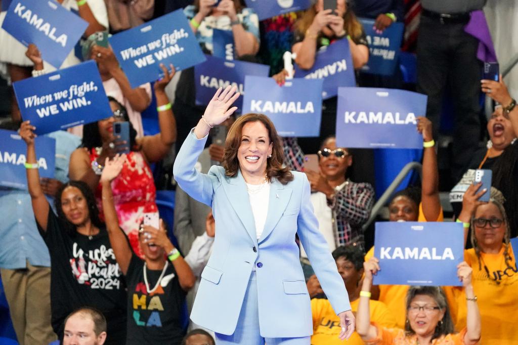 Kamala Harris at her Georgia rally.