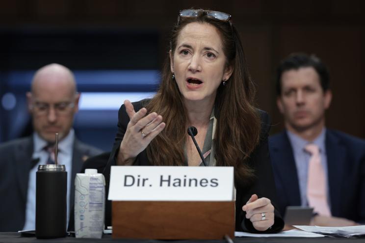 Director of National Intelligence, Avril Haines, testifying on worldwide threats before the Senate Armed Services Committee in Washington, DC