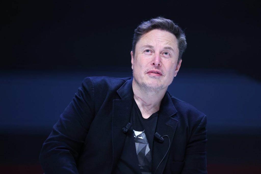 Elon Musk attends 'Exploring the New Frontiers of Innovation: Mark Read in Conversation with Elon Musk' session during the Cannes Lions International Festival Of Creativity 2024