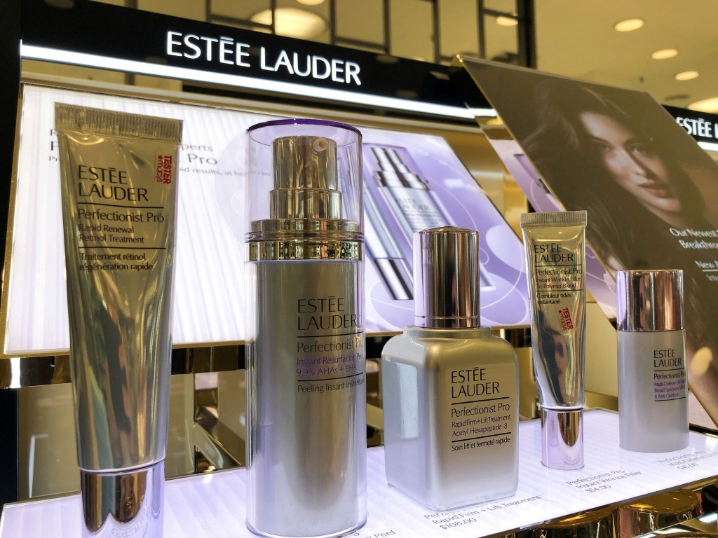 Estee Lauder cosmetics counter 