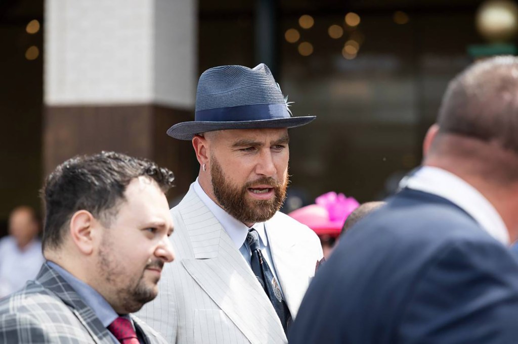 Travis Kelce at the Kentucky Derby on May 4, 2024.