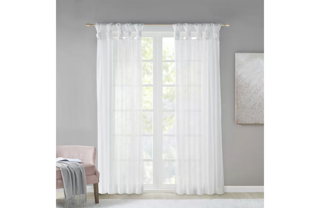 Lester Polyester Twisted Tab Voile Sheer Window Pair (Set of 2)
