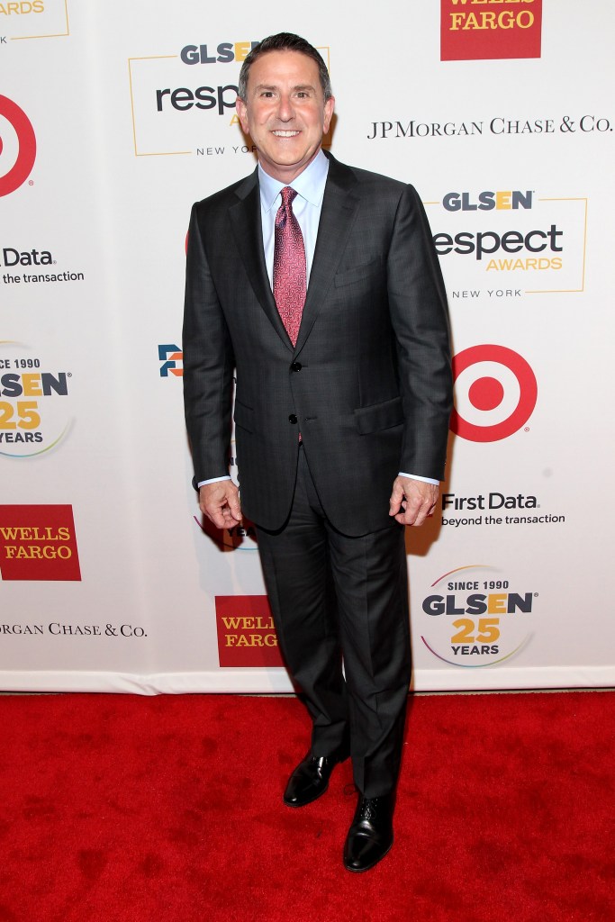 Brian Cornell, CEO of Target, in a suit and tie at the 2015 GLSEN Respect Awards in New York City.