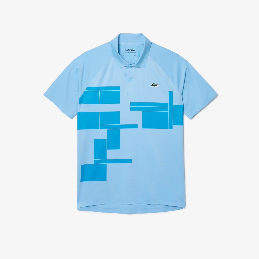 Blue Lacoste Tennis x Novak Djokovic Player Version Polo for men