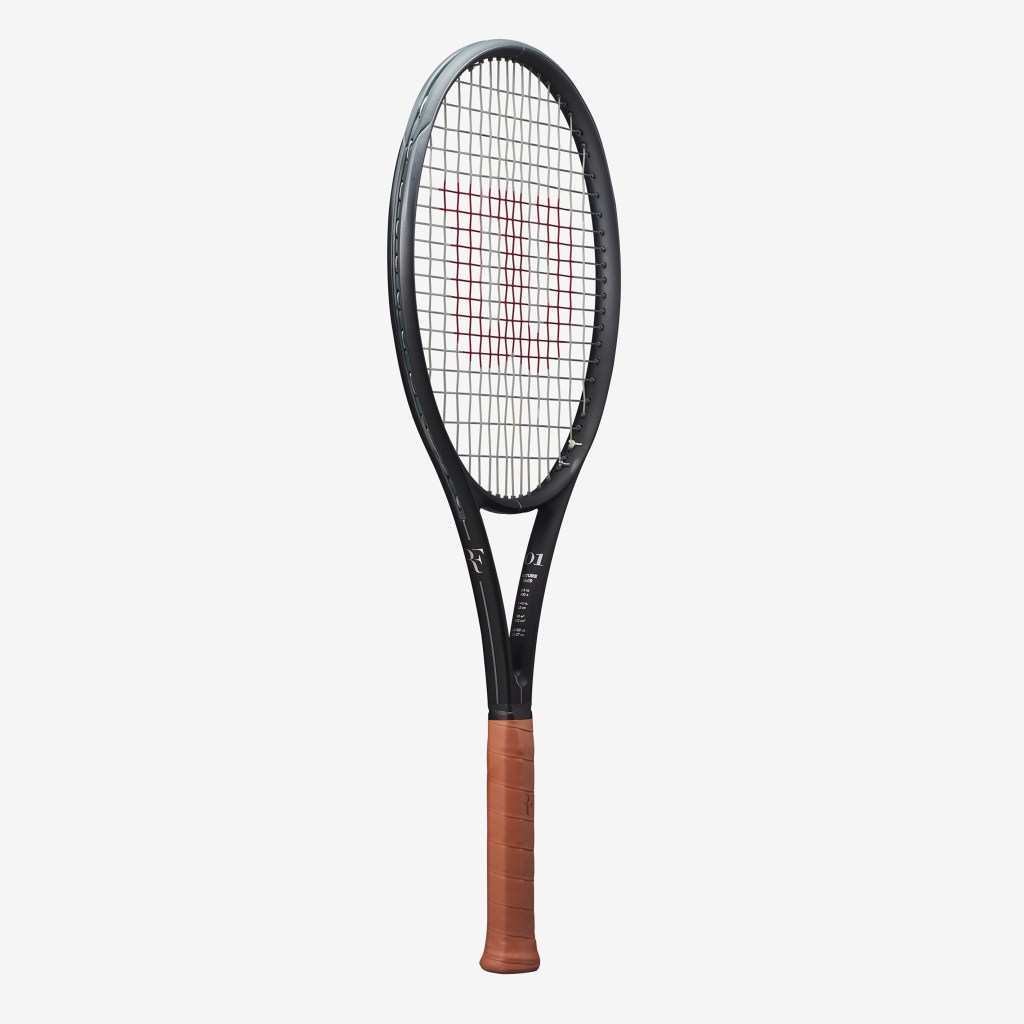 A Wilson RF 01 Future Tennis Racket displayed against a white background