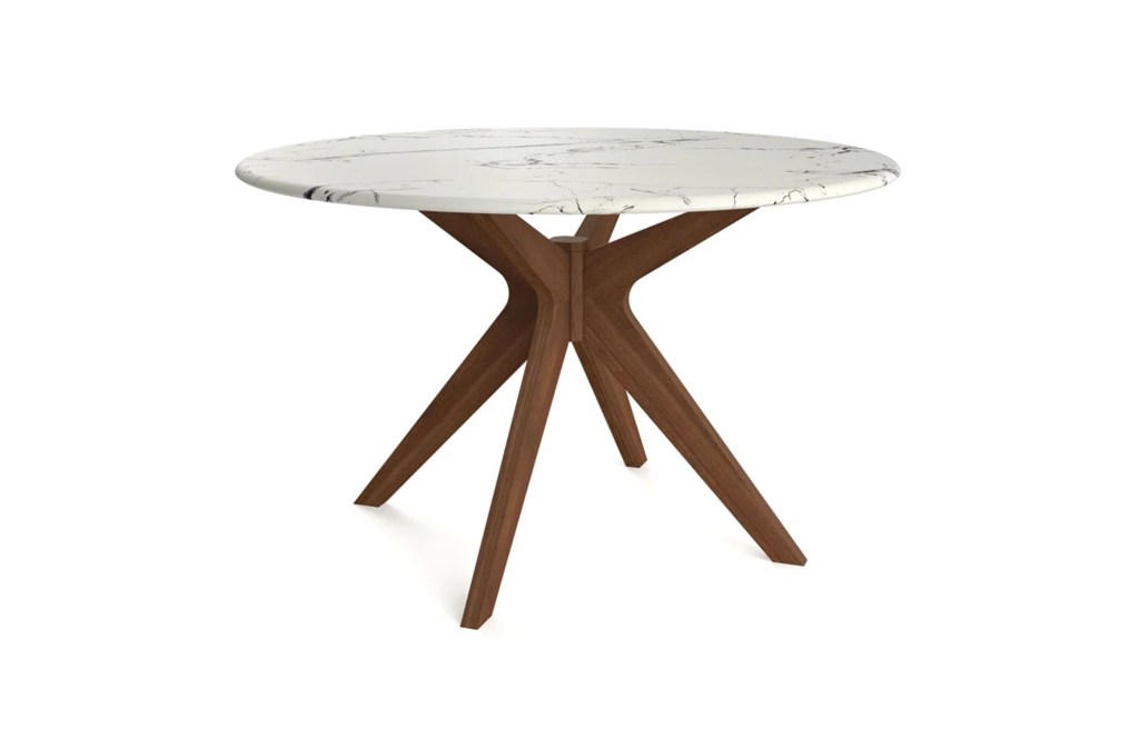 Gamino Round Solid Wood Base Dining Table
