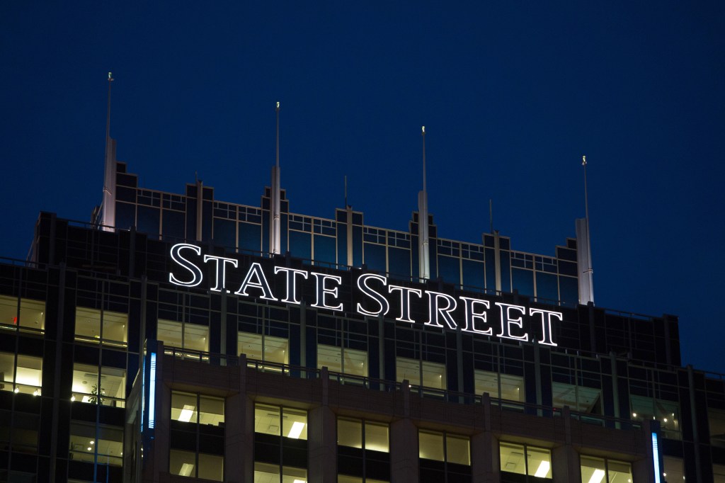 sign of state street is on he building