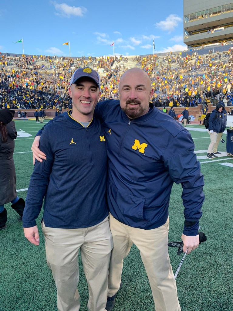 Connor Stalions (left) was accused of being the architect of a sophisticated sign-stealing scheme at Michigan.