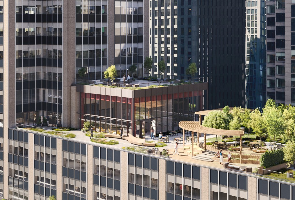 Rendering of 1290 Sixth Ave. terrace