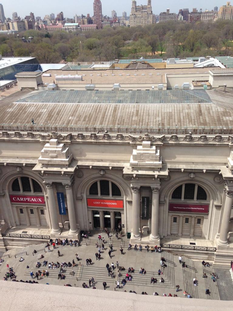 The view of the Met Museum from the garden