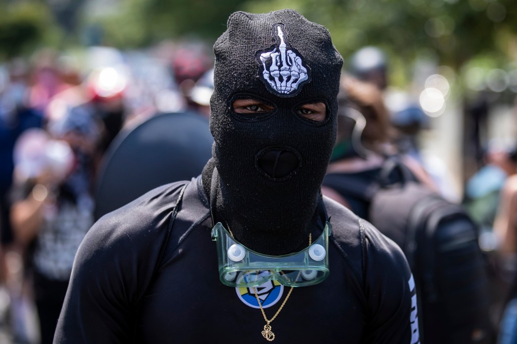 man wearing ski mask