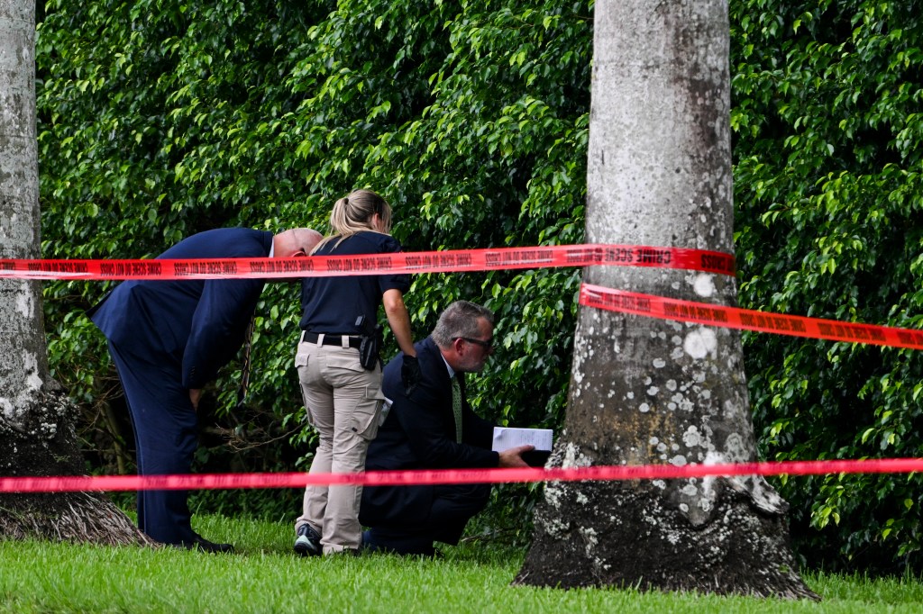 The perimeter of Trump's Florida golf course after the assassination attempt.