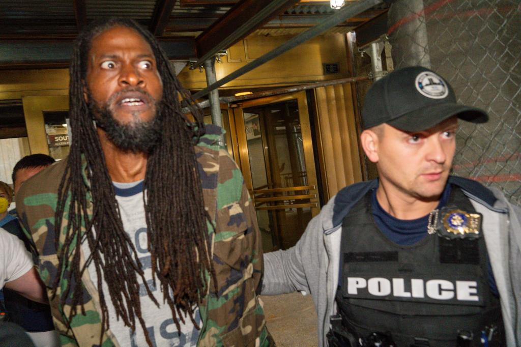 Terell Harper is rearrested after his arraignment in Manhattan Court on Wednesday, Sept. 25, 2024.