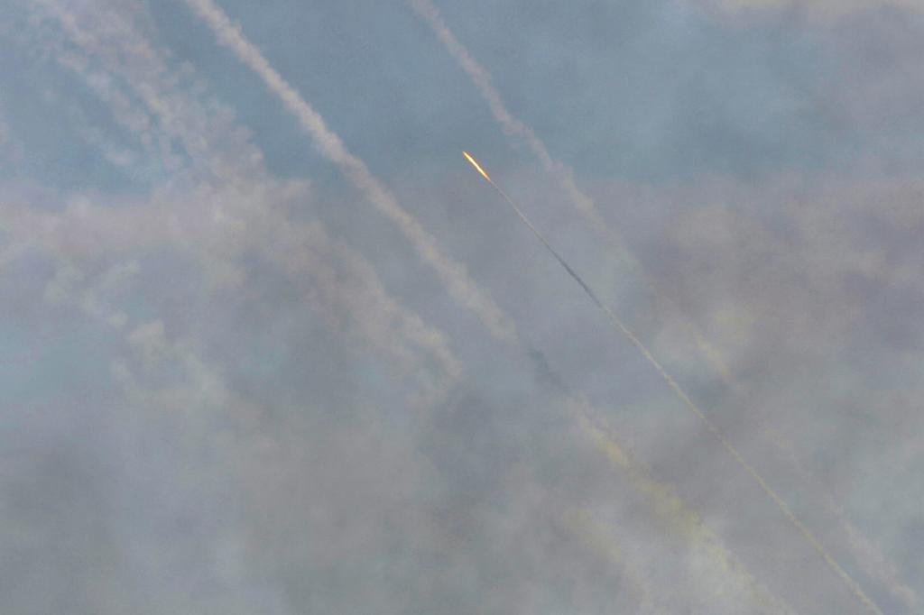  a salvo of rockets launched towards Israel 