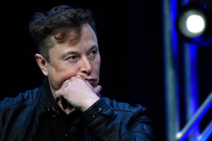 Elon Musk, CEO of Tesla and SpaceX, listening attentively to a question at the SATELLITE Conference in Washington, March 9, 2020.