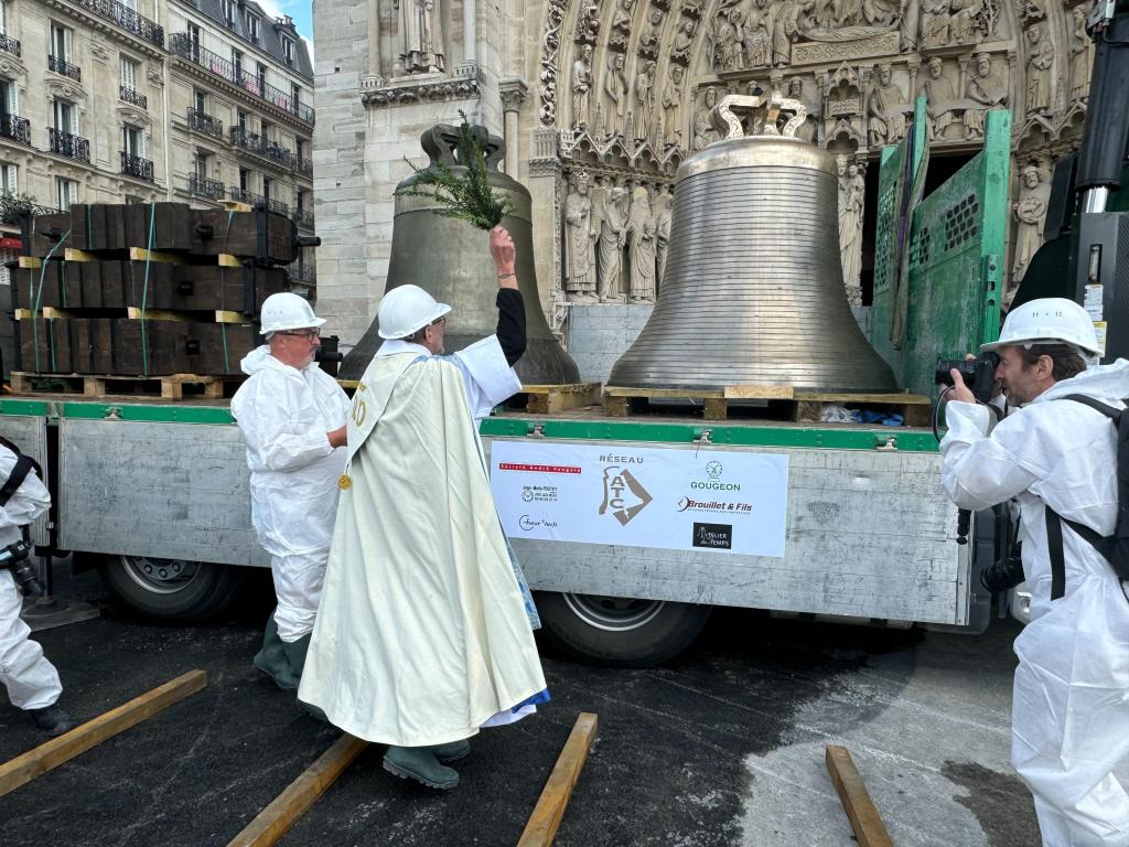 Philippe Jost, overseeing the reconstruction project, called the bells' arrival "a very beautiful symbol of the cathedral’s rebirth."