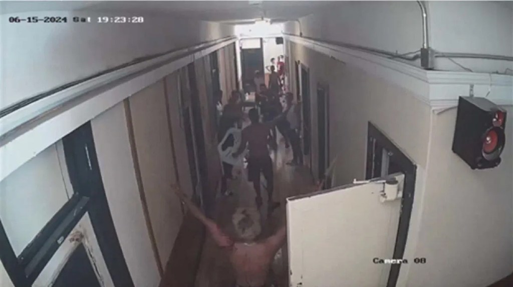 Surveillance footage of a hotel in El Paso filled with alleged Tren de Aragua members.